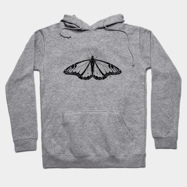 Not so real Butterfly I black-and-white Hoodie by VeraAlmeida